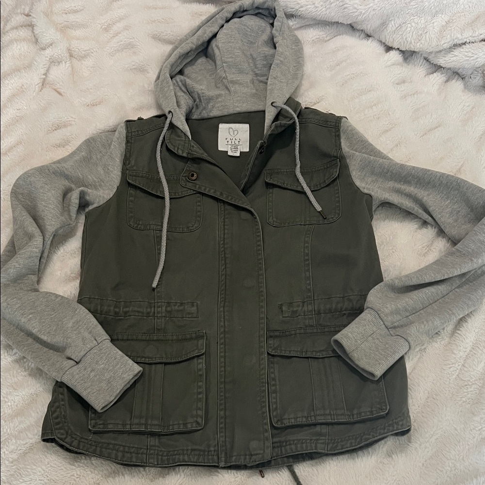 Full Tilt Olive and Gray Jacket
